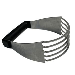 VTG Ekco U.S.A. Dough Blender Chromium Plated Pastry Cutter Black Handle Used